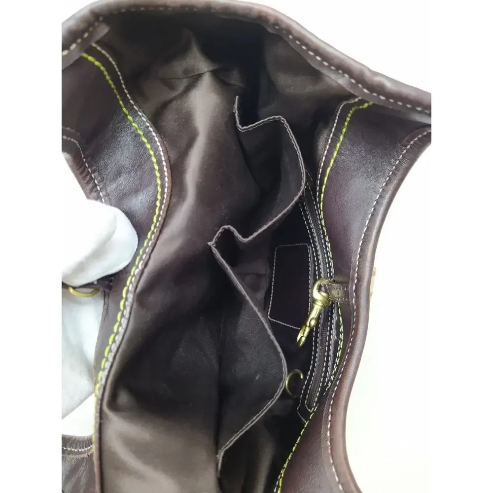 Coach Chelsea Signature Brown Canvas Double Handles Shoulder Bag